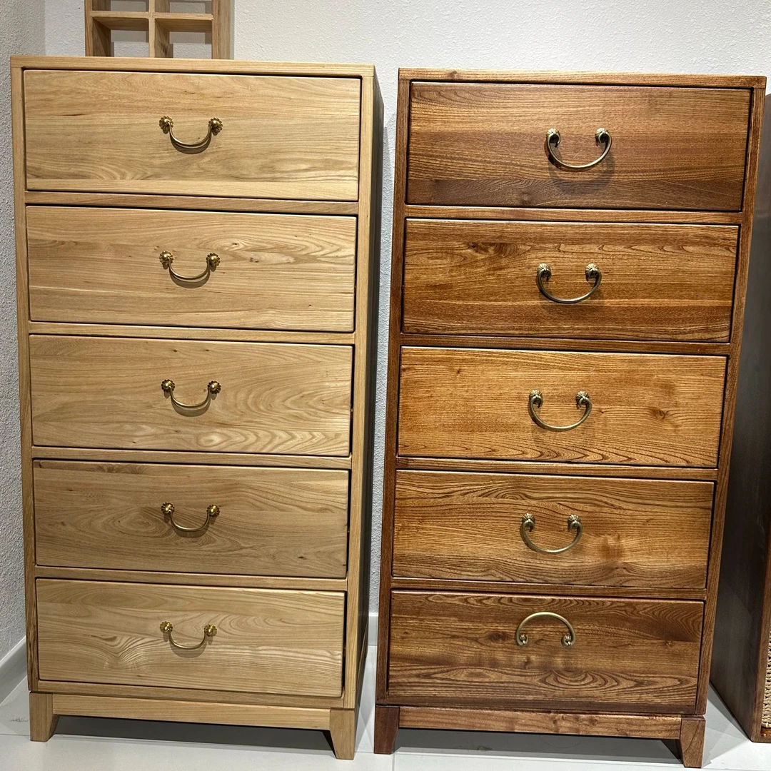 老榆木客厅五斗橱简约六斗柜收纳柜实木五斗柜侘寂风中古风中式风