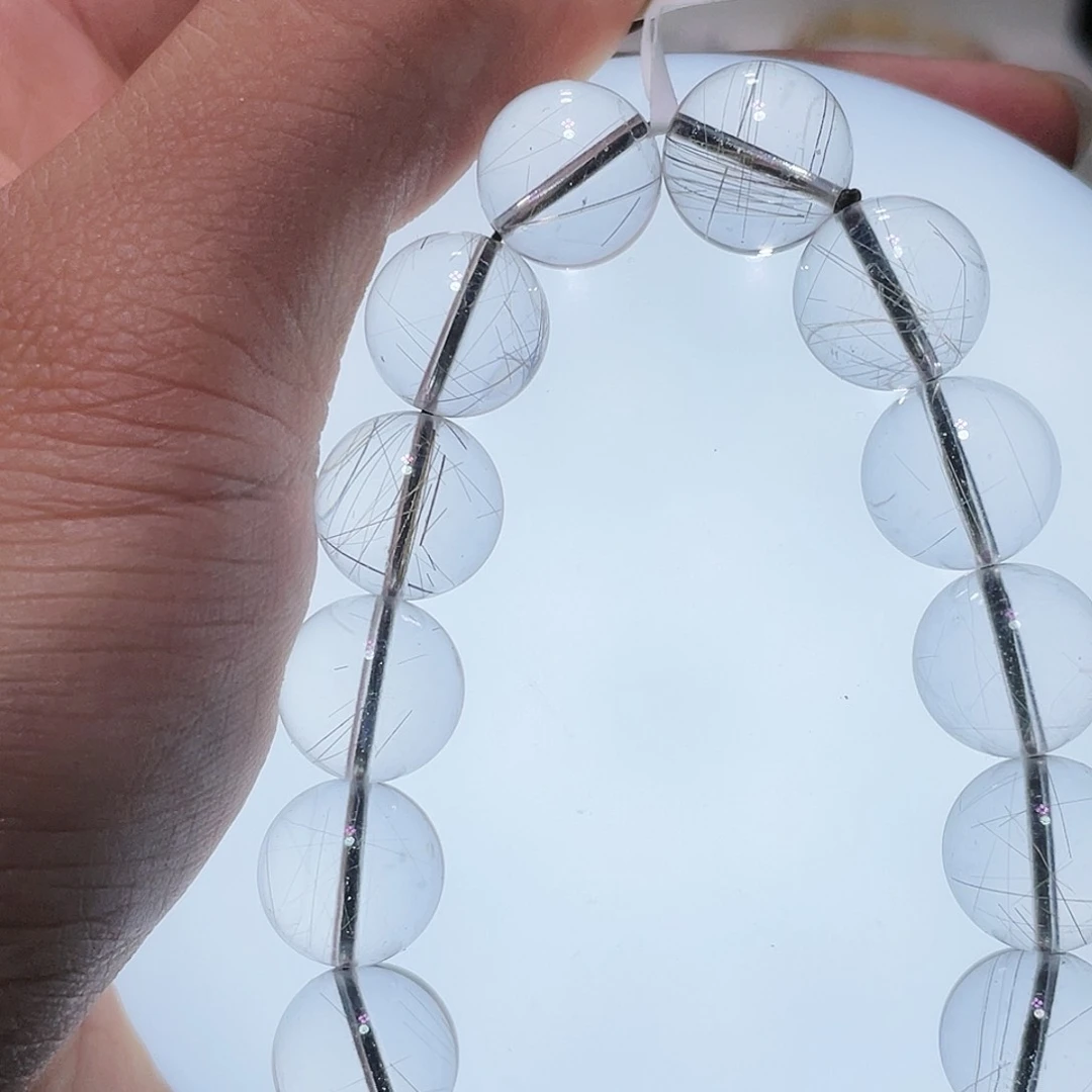 水晶手链未镶嵌银发晶13.5