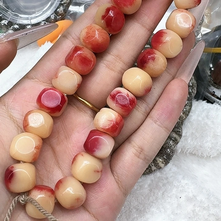 星月菩提手串329血驼六方对角14左右手持