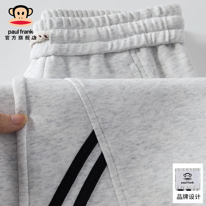 paul frank/大嘴猴高级感直筒卫裤男2025春季新款潮牌宽松休闲裤