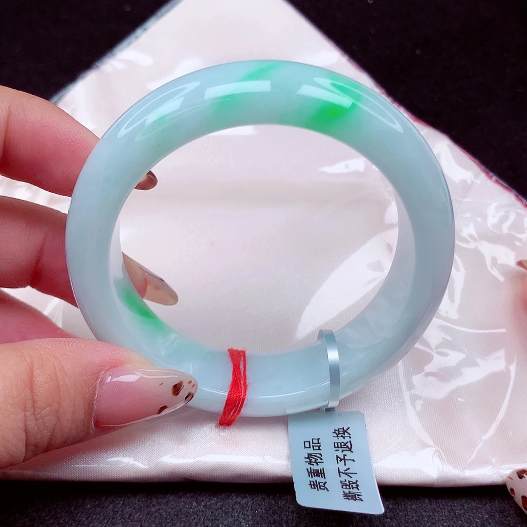 翡翠未镶嵌手镯天然缅甸翡翠A货玉手镯
