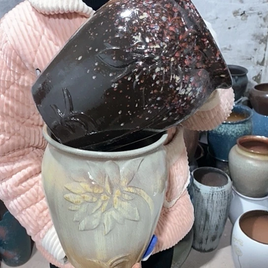 紫砂花盆口20高25，组合