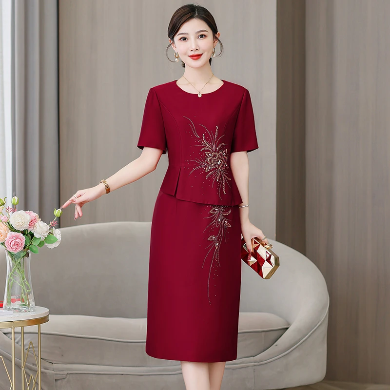 高端喜婆婆婚宴装旗袍年轻小个子结婚妈妈婚礼礼服高贵丈母娘洋气