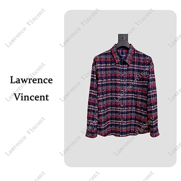 Lawrence Vincent25年秋季潮流轻奢百搭时尚衬衫外套格子设计师01