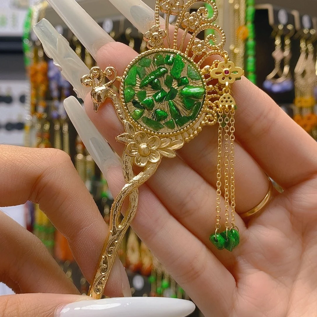 翡翠合金耳饰翡翠