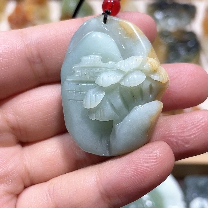 岫玉吊坠(不含链)未镶嵌