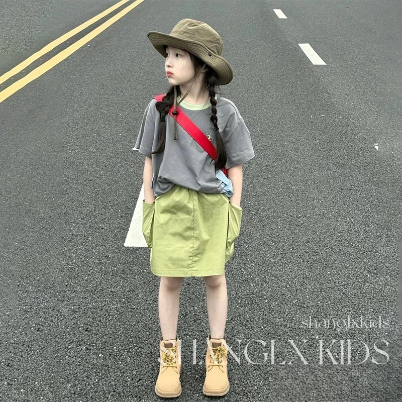 女童超好看套装夏季2025新款儿童山系短袖裙裤子小女孩轻奢高级感