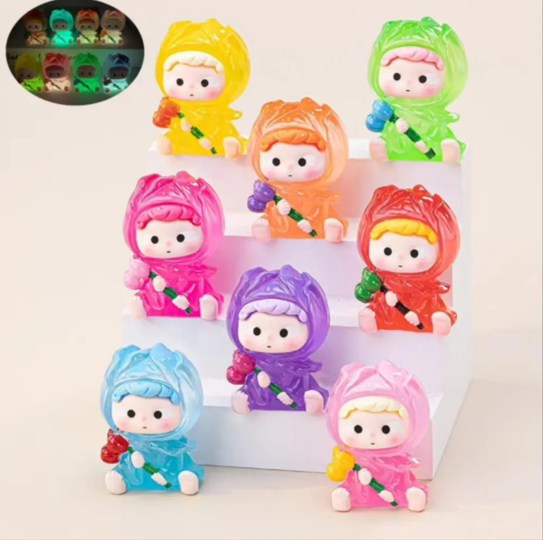 【直播拆】九宫格+许愿   夜光郁金香欧仔diy饰品树脂摆件