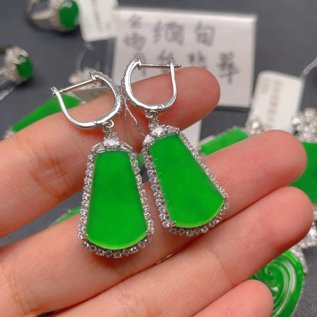 翡翠银S925镶嵌吊坠(不含链)