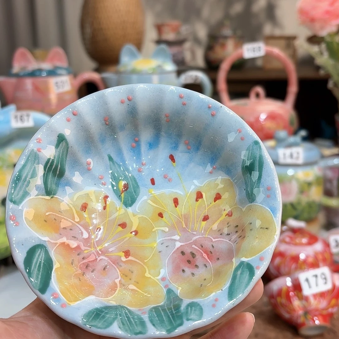 景德镇手绘高温釉下彩陶瓷茶具