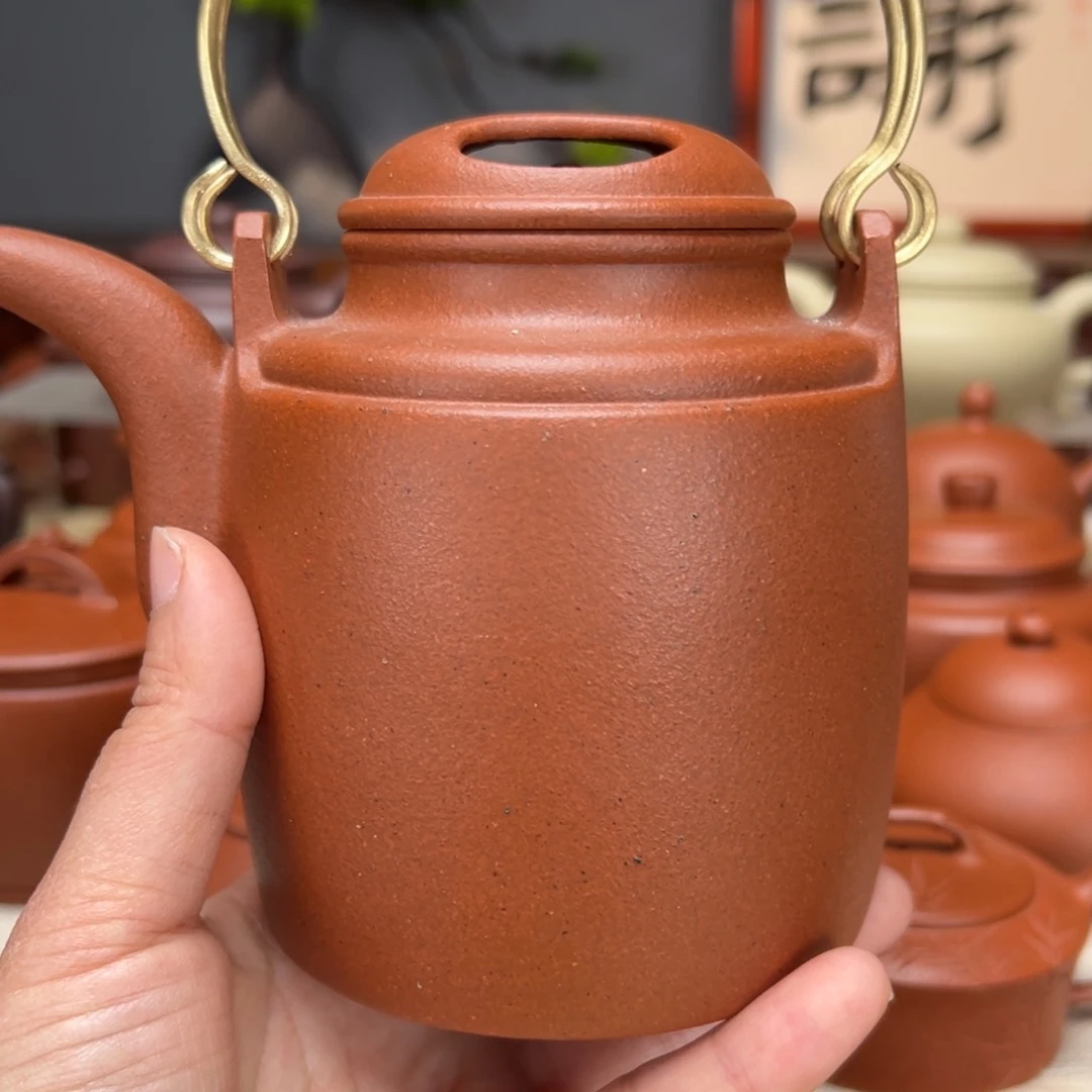 紫砂茶壶宝山红泥600