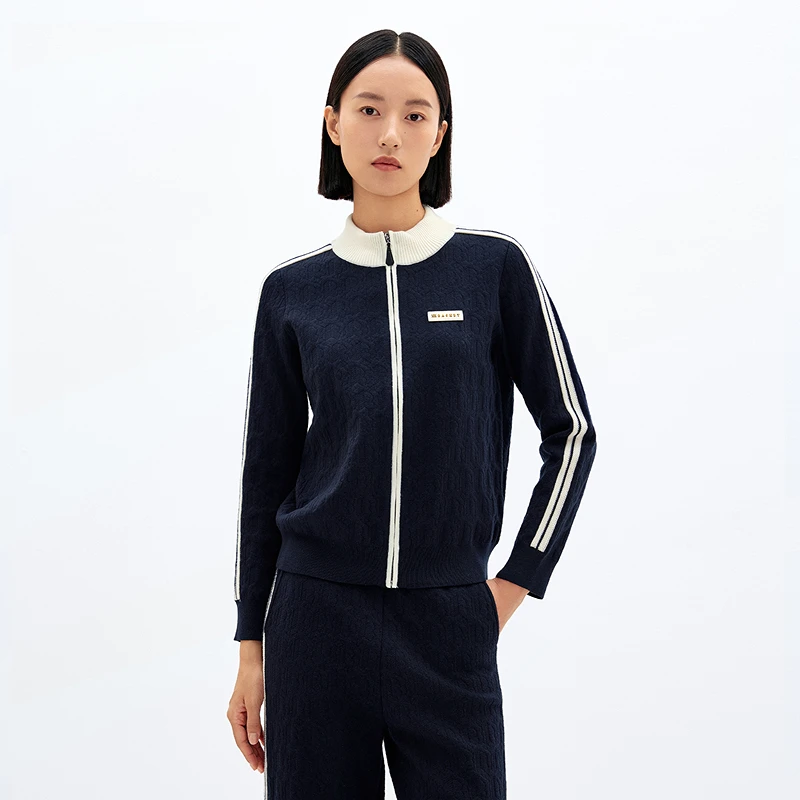 XII BASKET十二篮25春新款精致老花羊毛混纺针织外套女7C35106090