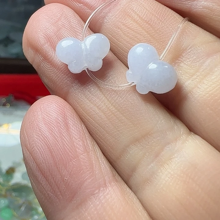 翡翠未镶嵌颈饰天然缅甸翡翠紫蝴蝶