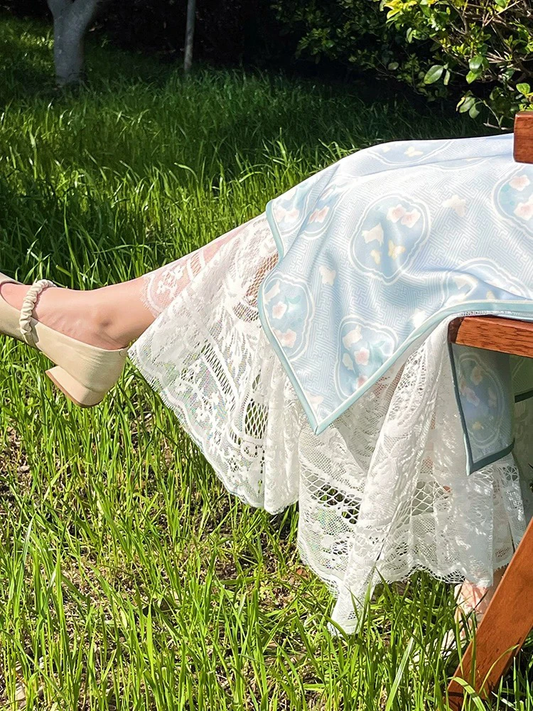 复古纯色松紧百搭旗袍内搭夏季半身衬裙遮胯显瘦