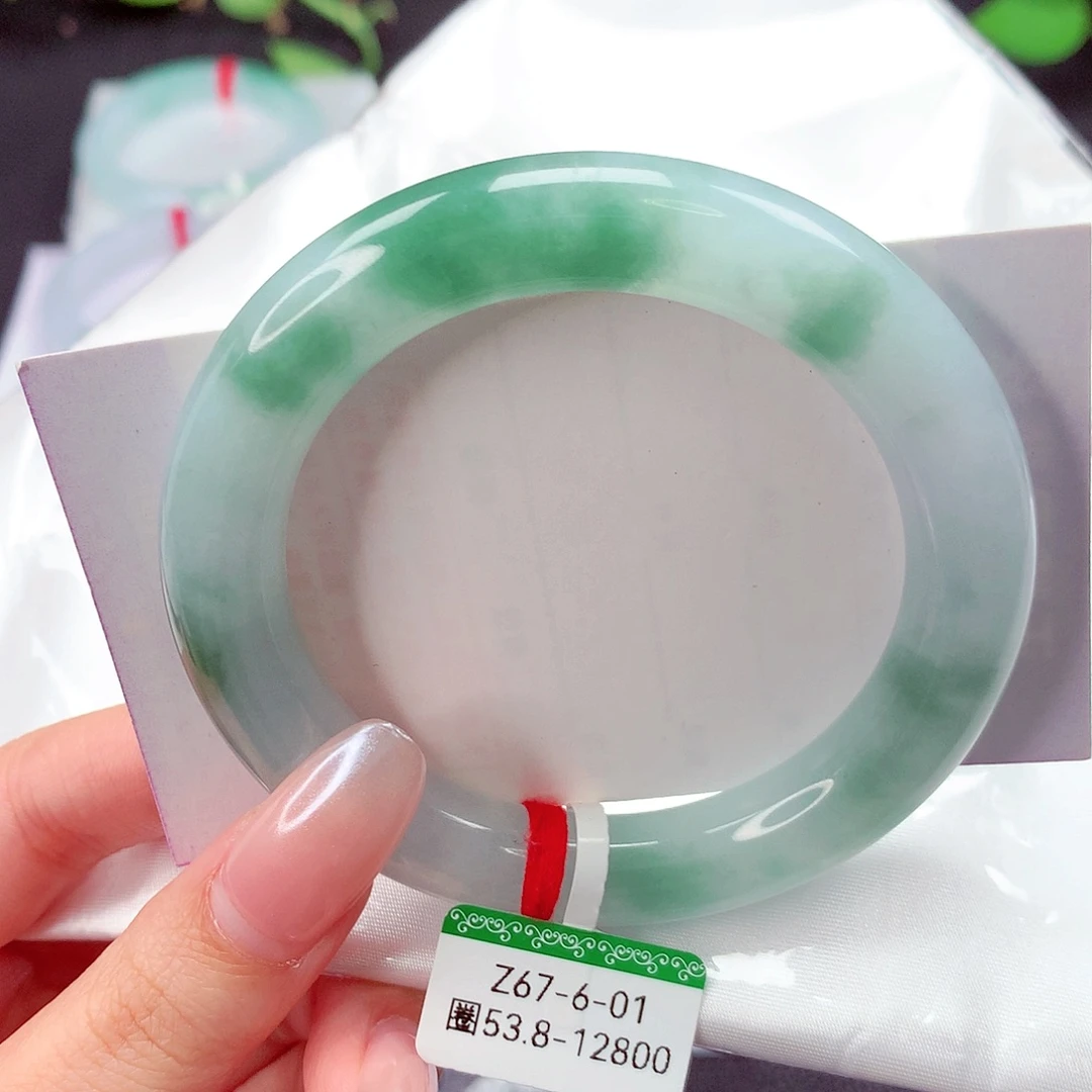 翡翠未镶嵌手镯缅甸天然a货翡翠手镯