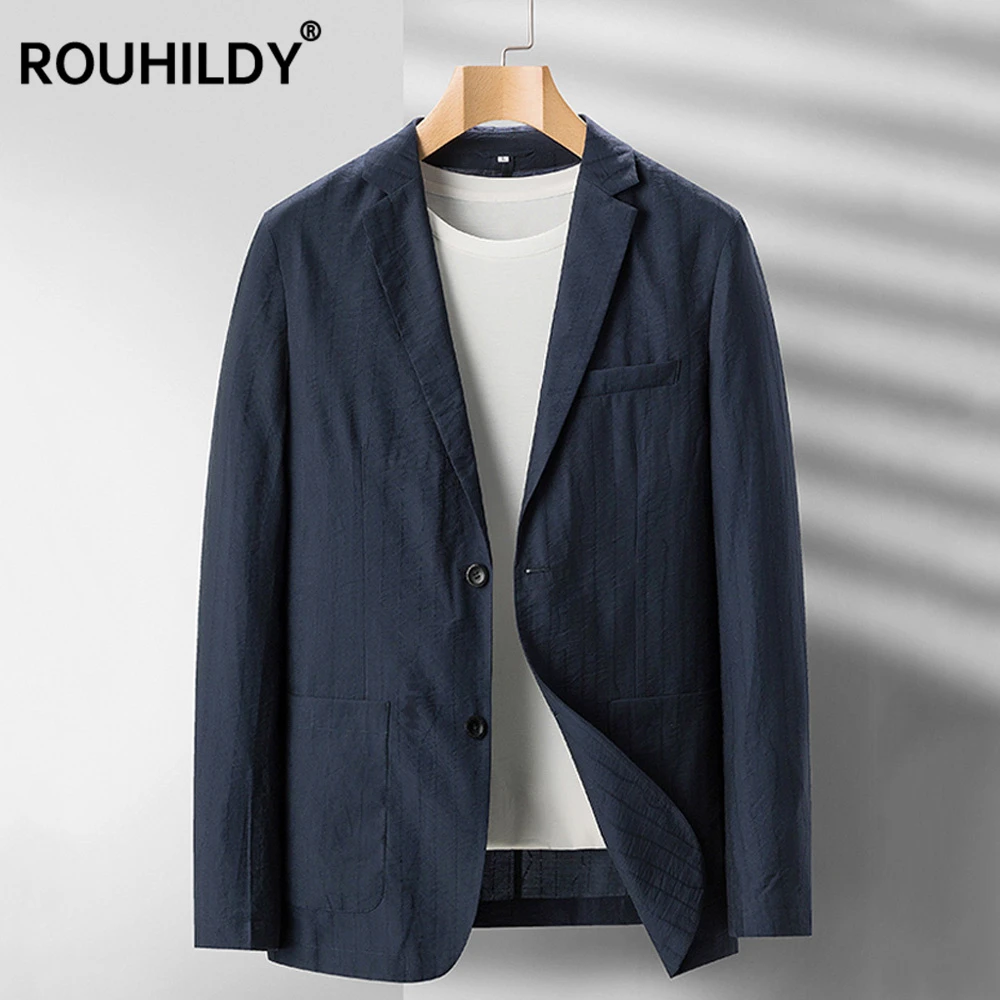 冰丝春夏季薄款西服男防晒上衣2026新款高端西装休闲轻薄西装外套