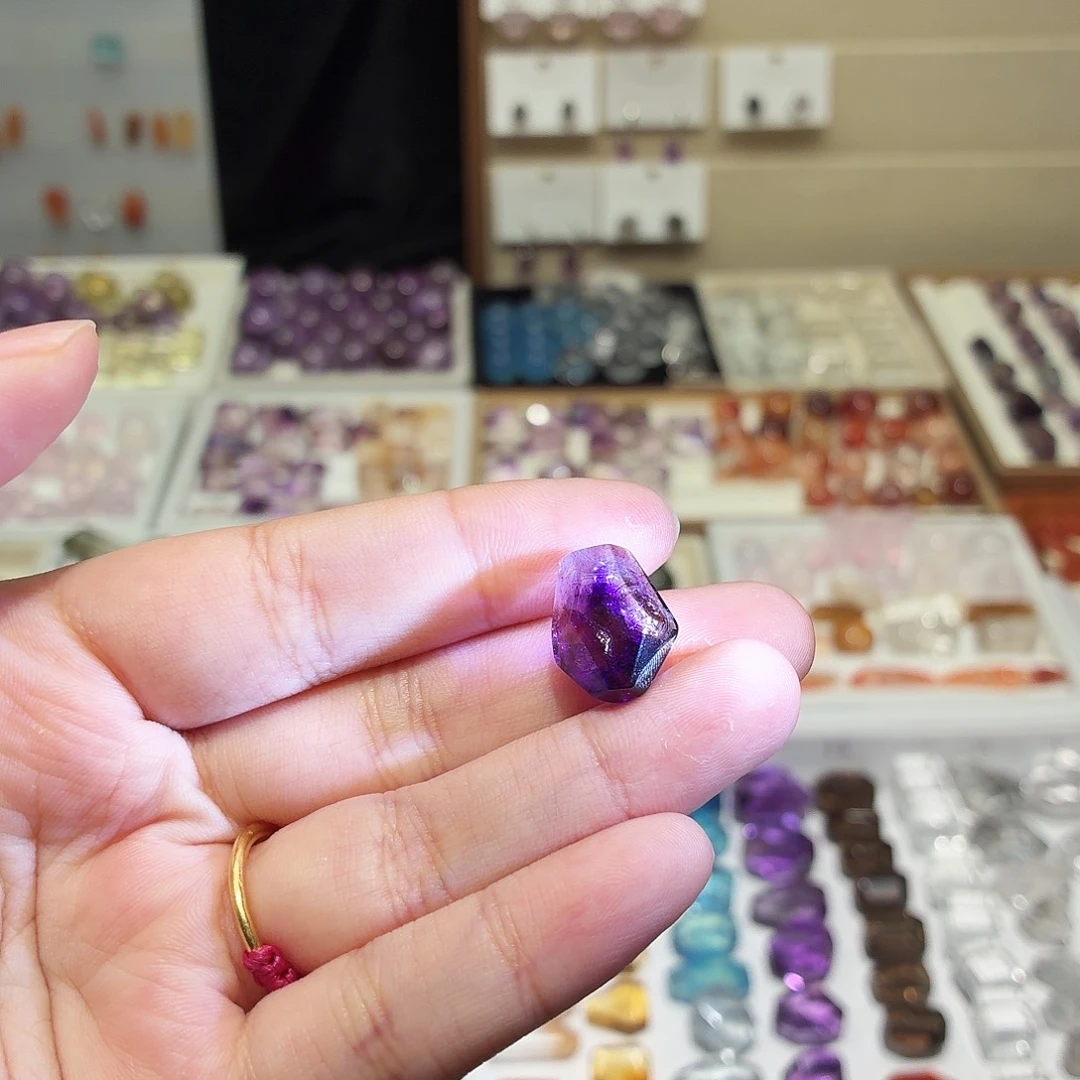 未镶嵌水晶吊坠(不含链)福利款 紫超七 随形 打孔定制不退换