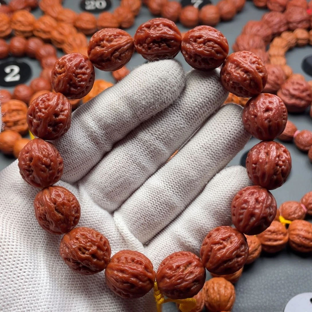 文玩核桃手串野生核桃京八棱秋子手持