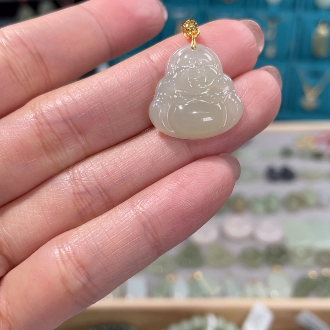 和田玉吊坠(赠链)银S925镶嵌?****g