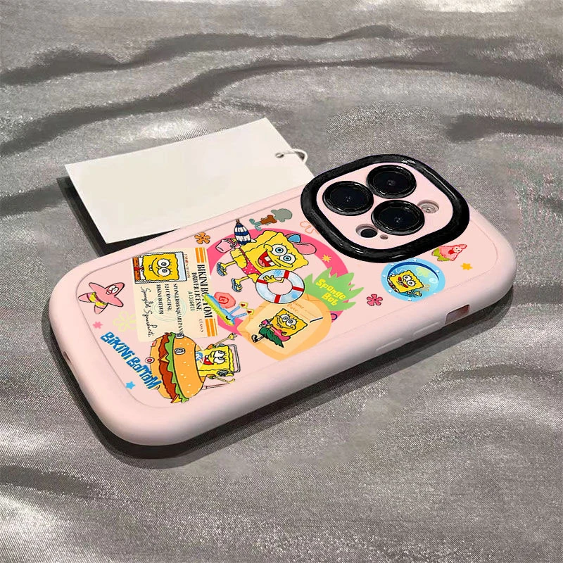 海绵宝宝适用iphone17苹果16promax1514手机壳泡芙131211软硅胶