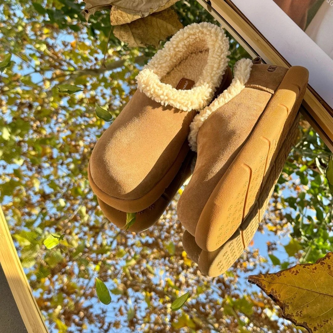 【桑坡】2025新款时尚韩系全包小土豆款女加绒加厚雪地靴毛一体