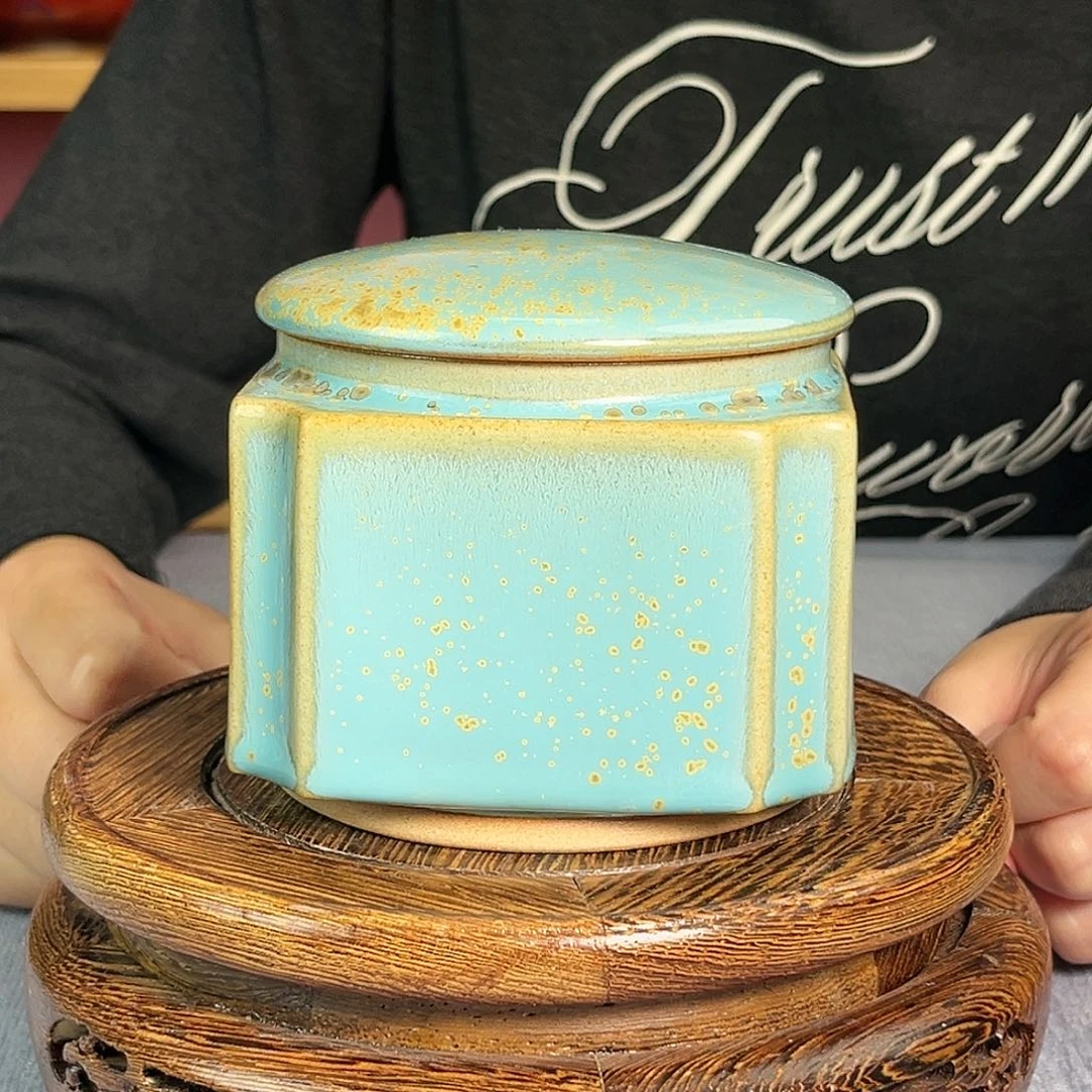 【闪购商品】钧瓷工艺精湛茶仓25