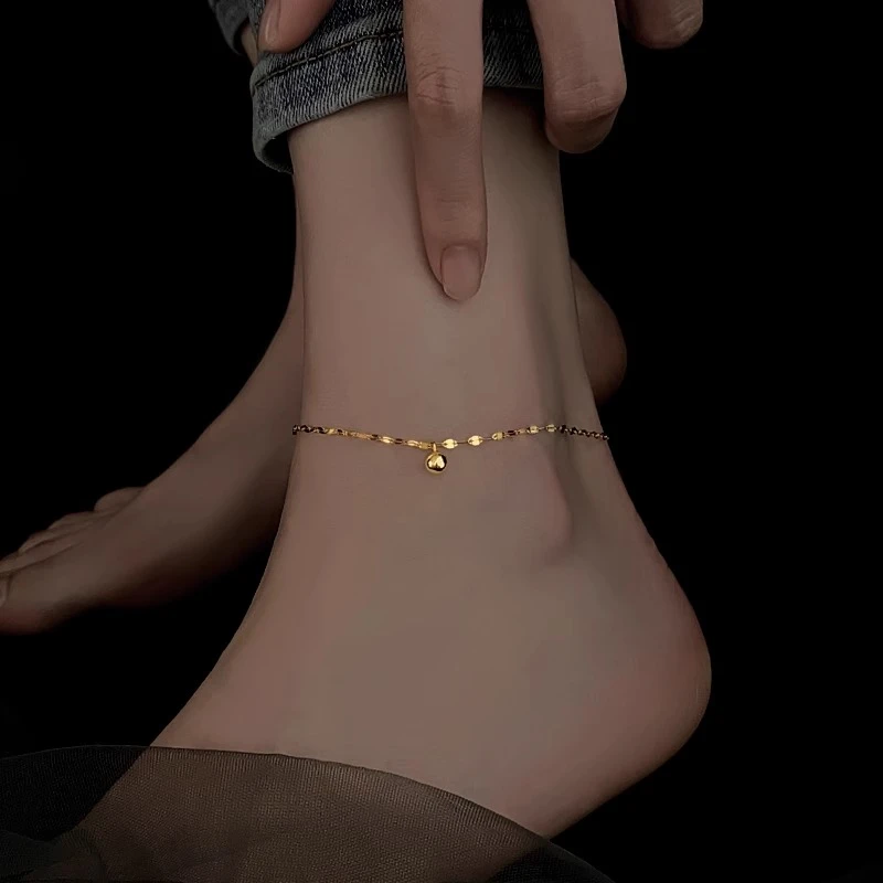 钛钢脚链 小众设计感转运珠脚链女2025新款潮轻奢高级感网红足链