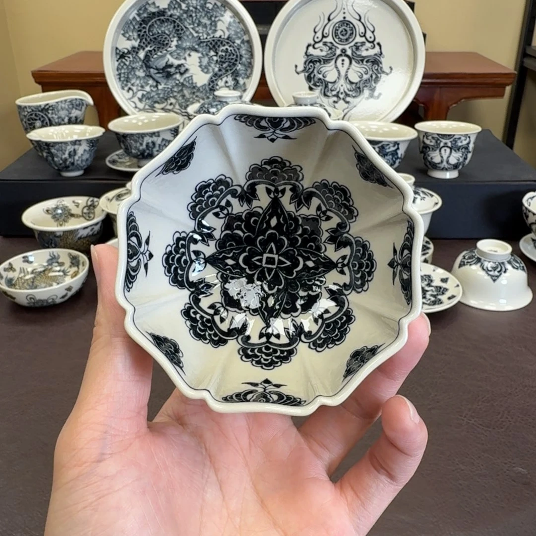 杯子陶二号釉星空宝相八方杯