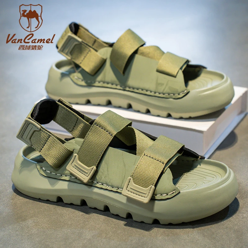 西域骆驼凉鞋男鞋2025夏季新户外沙滩鞋镂空透气运动鞋涉水溯溪鞋