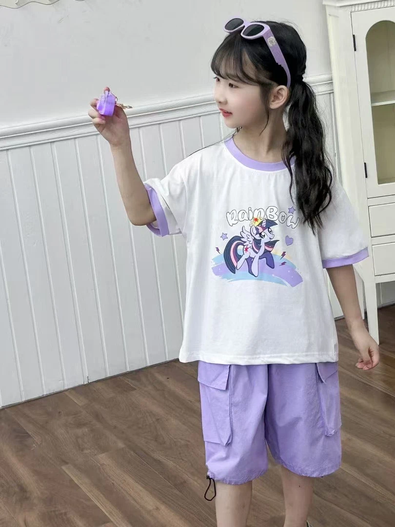 【新疆包邮】夏季新款暮光闪闪短袖两件套E430