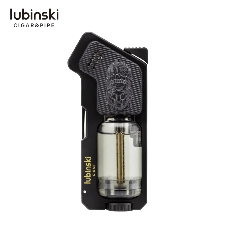 LUBINSKI多功能雪茄打火机双直冲聚火带开孔器通烟针便携时尚烟具