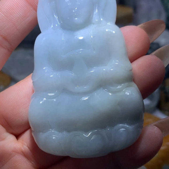 翡翠未镶嵌颈饰保真天然A货翡翠