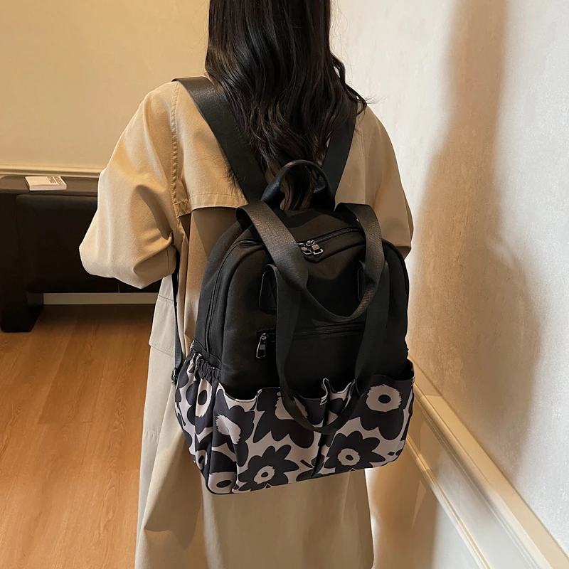 大容量时尚百搭通勤都市简约气质通勤风旅行包多功能双肩多用潮流