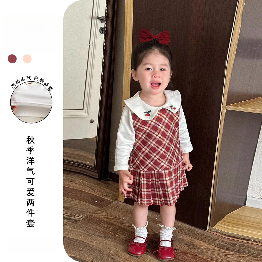 秋季套装女童可爱上衣连衣裙女宝秋装洋气打底衫裙子宝宝早秋衣服