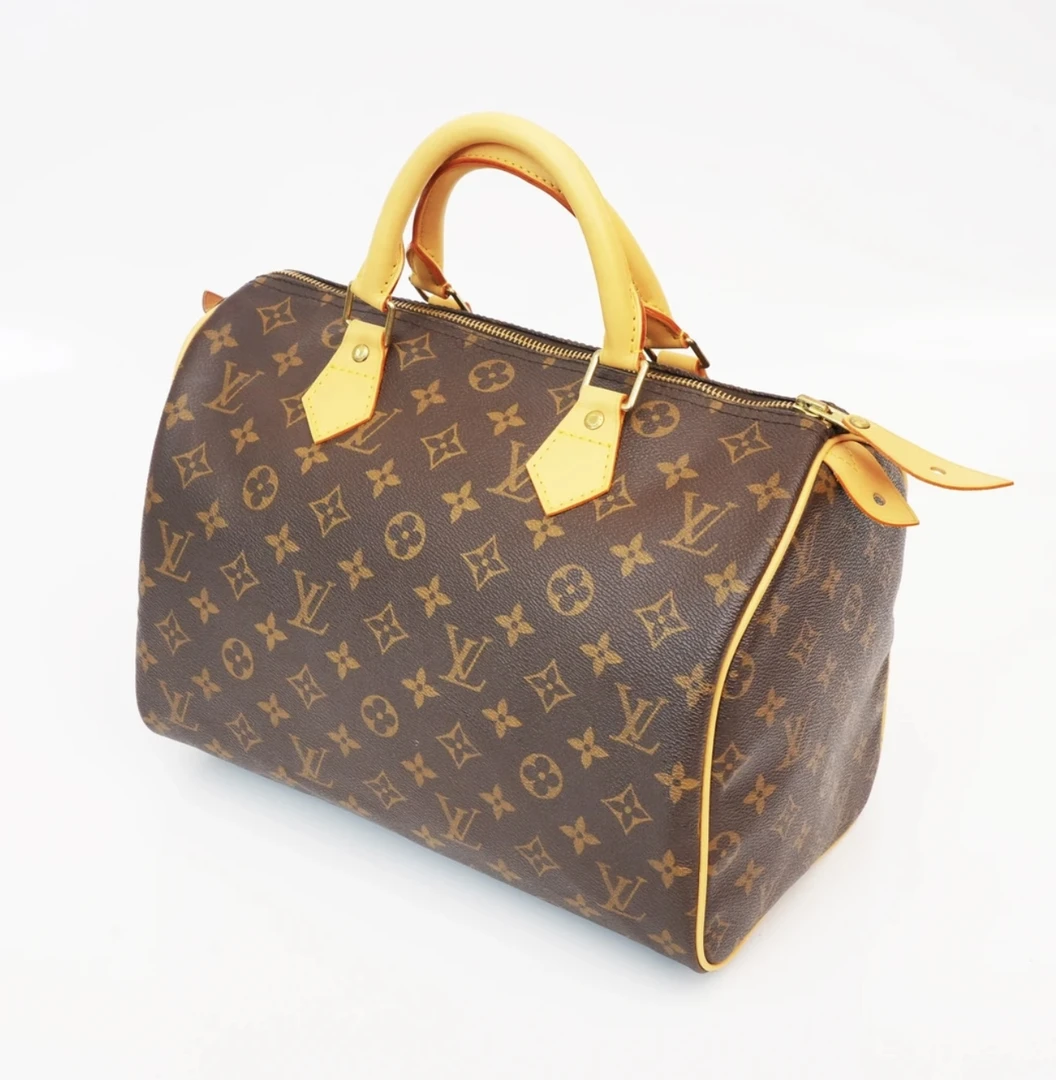 99新 LV LouisVuitton/路易威登speedy30 枕头包后换植鞣革米兰