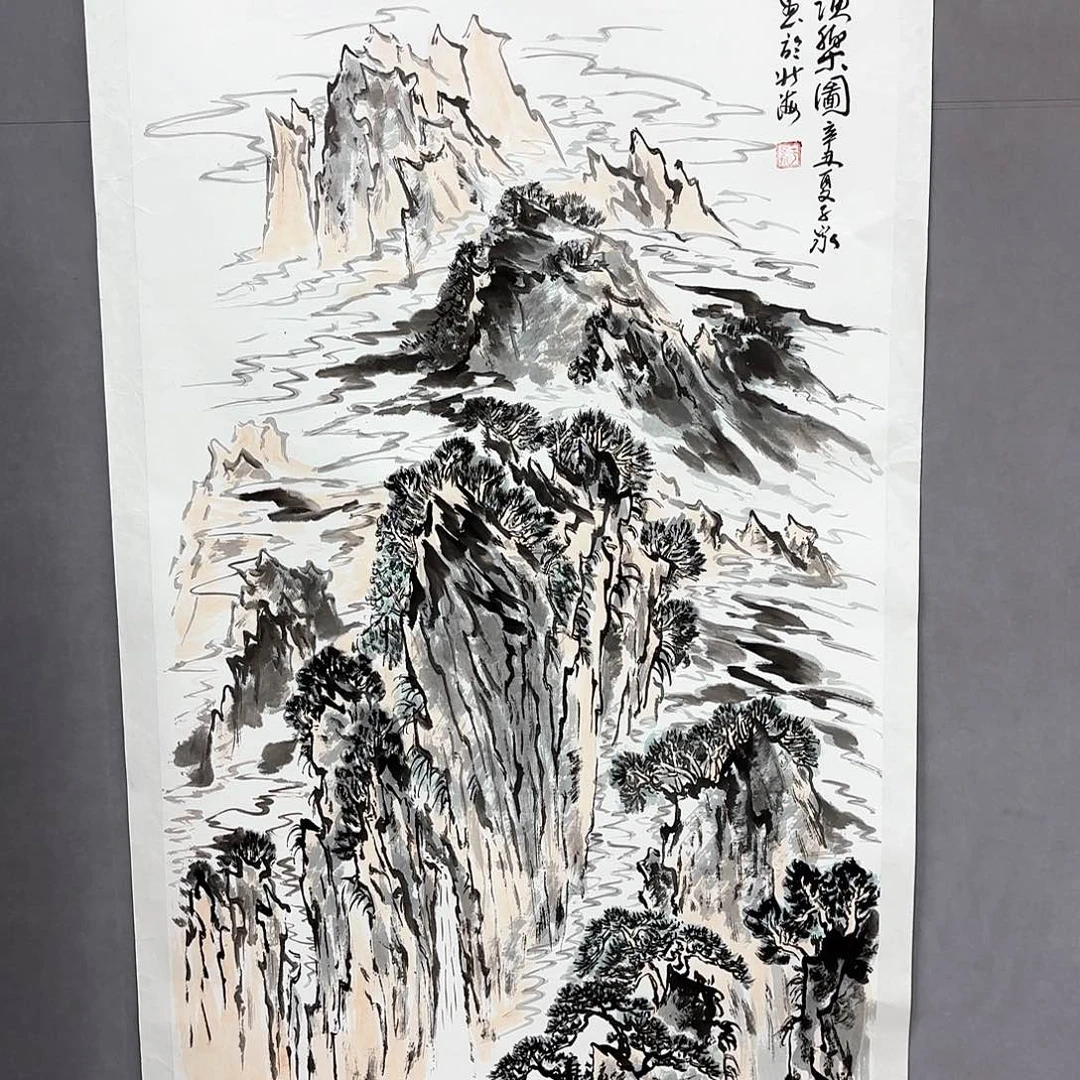 国画艺术家真人手绘