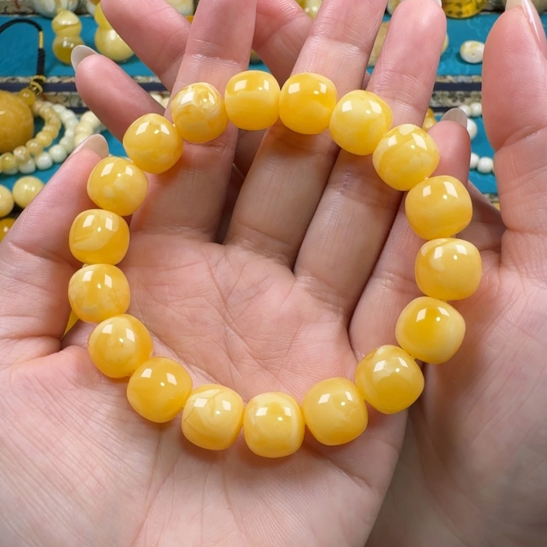 琥珀未镶嵌手链同料