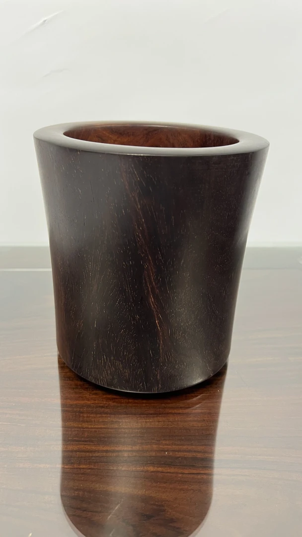 实木摆件精品大气装饰件红笔筒(暗)