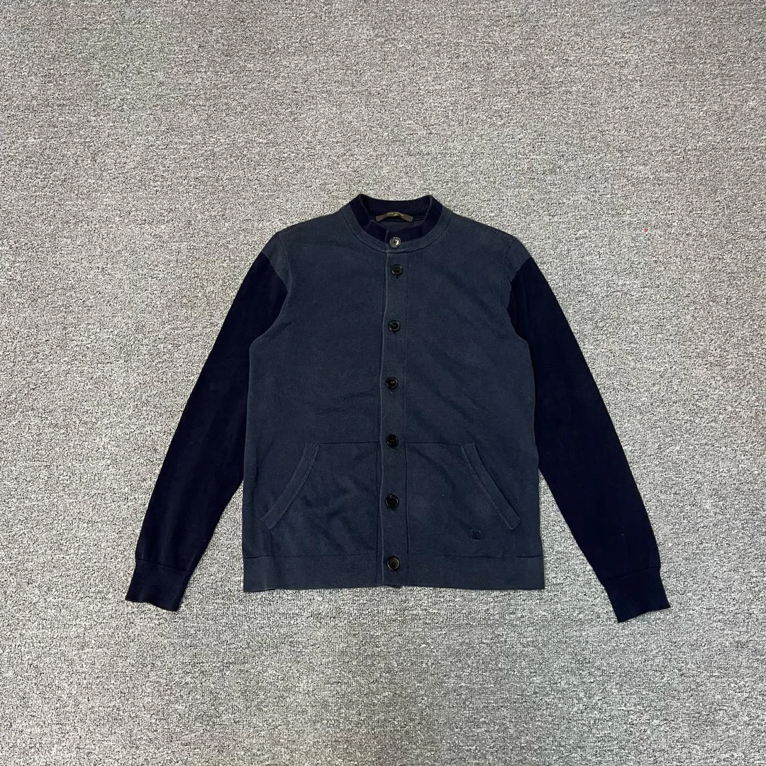 95新 LV LV Louis Vuitton藏蓝色拼接棒球服 S码95新