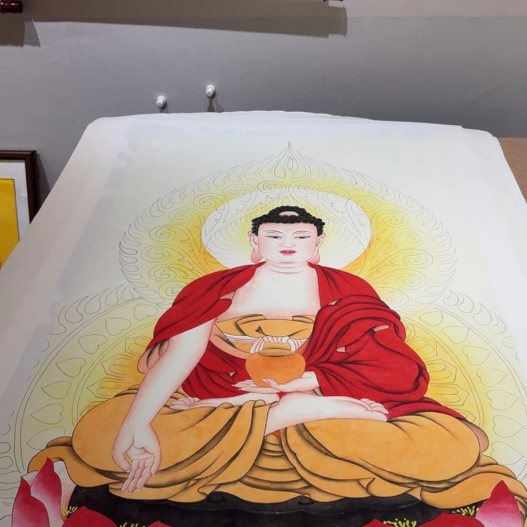 w***g国画药师佛一副作品