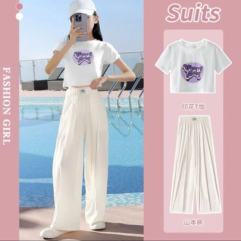 女童夏装套装儿童2025时髦洋气运动大童夏季新款两件套12岁女孩夏