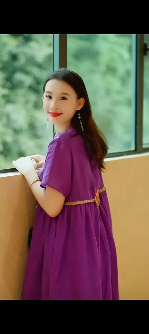 中国风夏季苎麻时尚重工刺绣连衣裙22X319