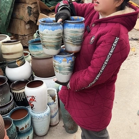 口14高20瑕疵盆子。