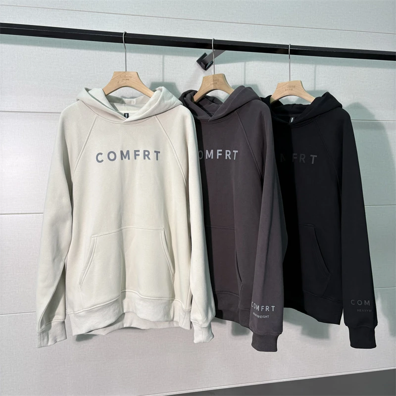 【退货补运费】男士秋冬纯色时尚简约百搭连帽加绒长袖卫衣男JT016