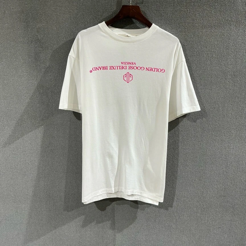 未使用 GOLDEN GOOSE （pm）倒置字母印花短袖 全新m码/7929