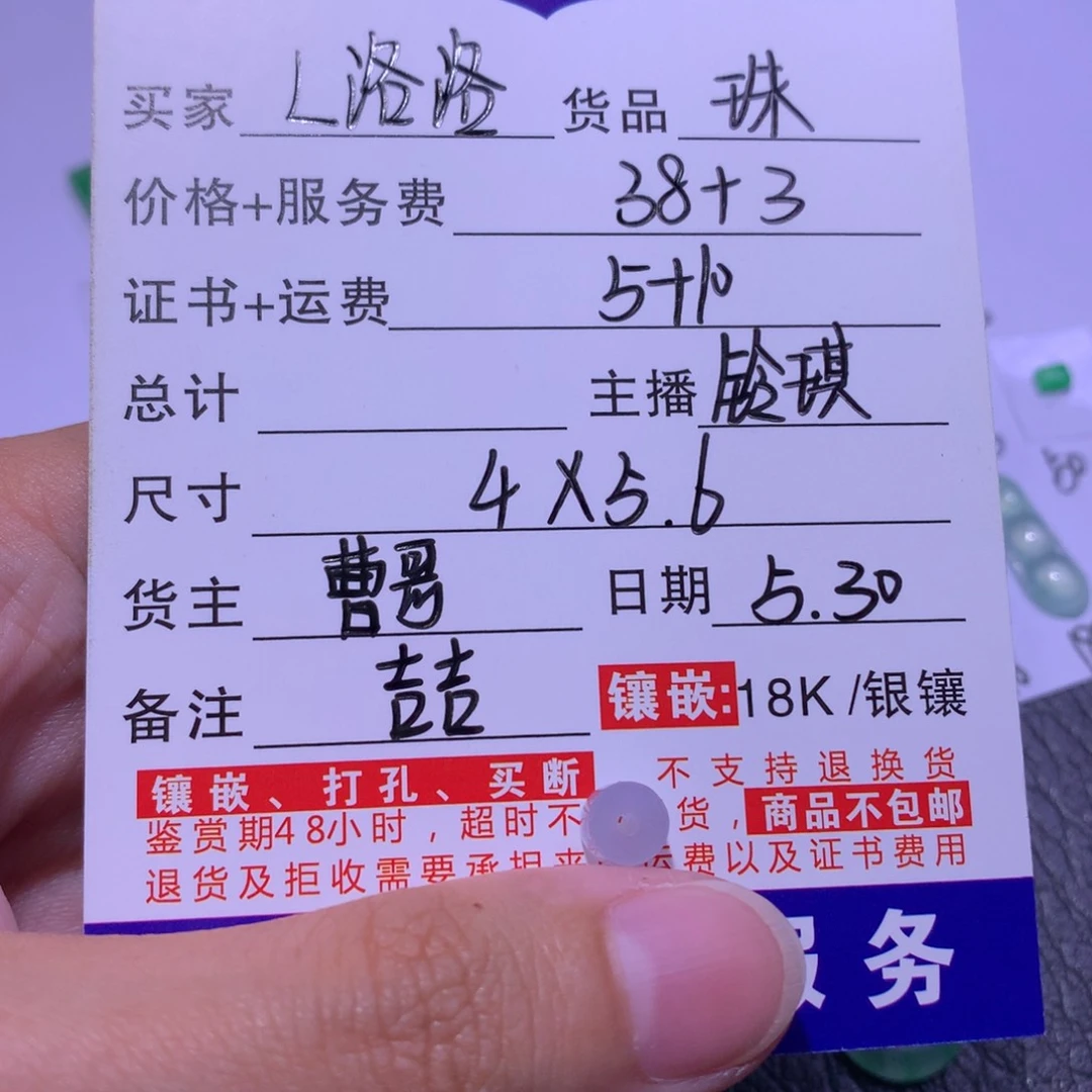 翡翠未镶嵌颈饰L*洛珠