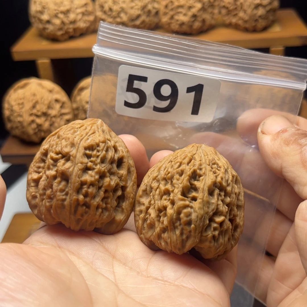 吊坠文玩核桃高炮拉丝凹底39