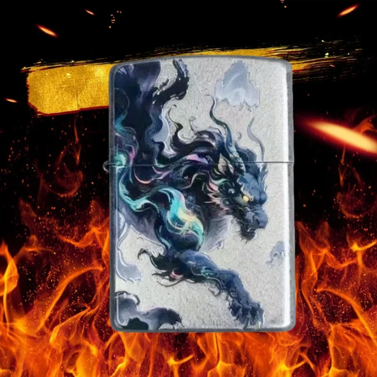 古银烬鬓麟焰防风打火机 无油