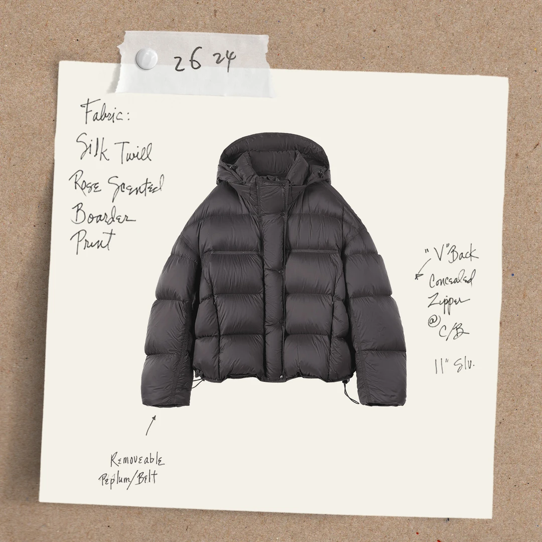 【牛奶泡芙】90白鸭绒超轻！立裁帽子可拆卸女装羽绒服8813