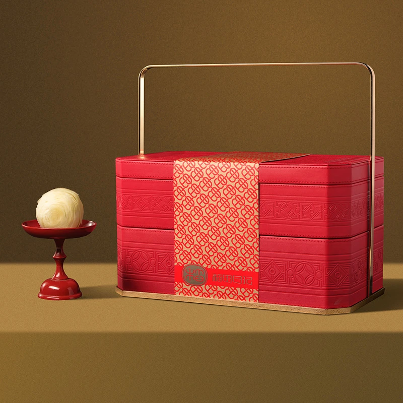 北京稻香村糕点礼盒装秋实正宗三禾过年春节送礼长辈高端大气上档次皮质提篮